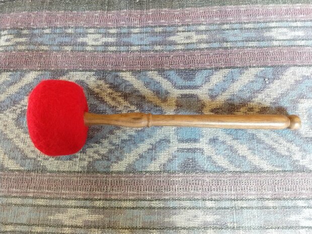 Mallet rubber with felt L+, length ±34 cm